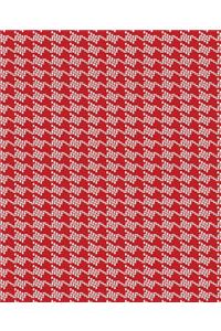 School Composition Book Red White Houndstooth Design Pattern