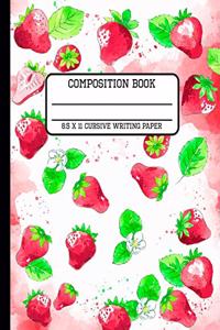 Composition Book Cursive Writing Paper
