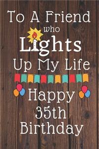 To A Friend Who Lights Up My Life Happy 35th Birthday