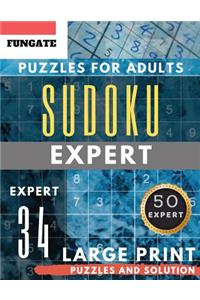 Sudoku Expert Puzzles for Adults Large Print