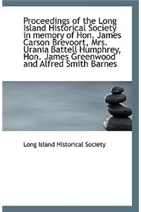 Proceedings of the Long Island Historical Society in Memory of Hon. James Carson Brevoort, Mrs. Uran