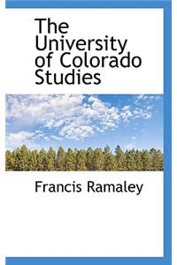 The University of Colorado Studies