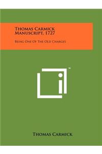 Thomas Carmick Manuscript, 1727