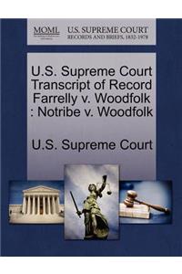 U.S. Supreme Court Transcript of Record Farrelly V. Woodfolk