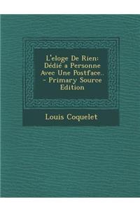 L'Eloge de Rien
