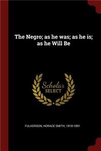 The Negro; As He Was; As He Is; As He Will Be