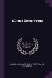 Milton's Shorter Poems