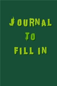 Journal To Fill In