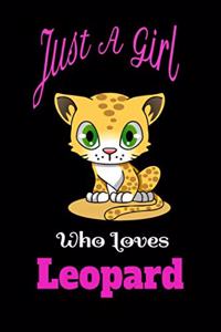 just a girl who loves leopard notebook black