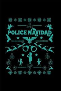 Police Navidad: 6x9 Police - blank with numbers paper - notebook - notes