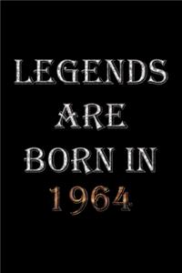 Legends Are Born In 1964 Notebook