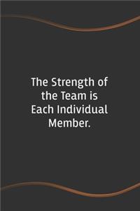 The Strength of the Team is each Individual Member