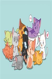 Colorful kittens notebook