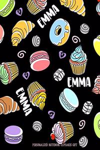Emma Personalized Notebook Cupcakes Gift