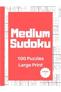 Medium Sudoku 100 Puzzles