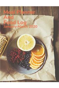 Meal Planner and Food Log January-March 2020