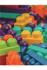 Building Blocks Notebook Large Size 8.5 x 11 Ruled 150 Pages Softcover