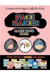 Construction Paper Crafts for Kids (Face Maker - Cut and Paste)