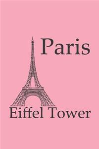 Eiffel Tower in Paris - Lined Notebook with Pale Pink Cover