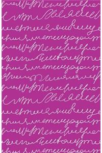 Journal Notebook Scribbly Writing White and Pink