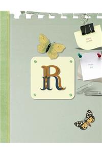 Monogrammed R Dot Grid Bullet Journal
