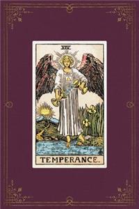 Temperance: 120 Blank Lined Pages, 6 X 9 College Ruled Notebook, Temperance Tarot Card - Antique Vintage Style Journal, Diary, Notebook (Tarot Card Notebooks)