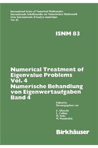 Numerical Treatment of Eigenvalue Problems Vol.4 / Numerische Behandlung Von Eigenwertaufgaben Band 4