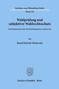 Wahlprufung Und Subjektiver Wahlrechtsschutz