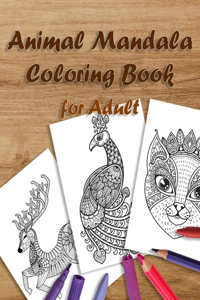 Animal Mandala Coloring Book for Adult