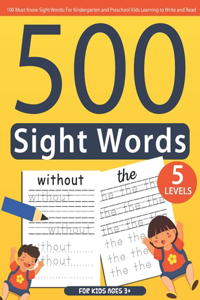 500 Sight Words For Kids ages 3+
