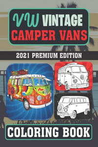 VW Vintage camper vans Coloring Book