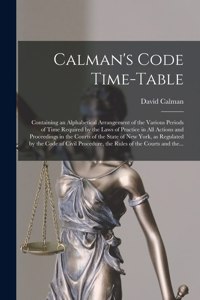 Calman's Code Time-table