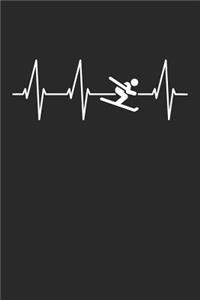 Heartbeat Skiing Notebook - Skiing Training Journal - Gift for Skier - Skiing Diary