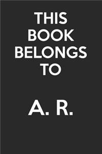 This Book Belongs To A. R.