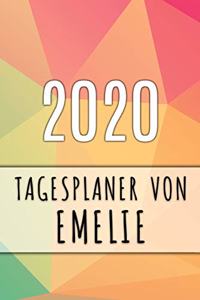 2020 Tagesplaner von Emelie: Personalisierter Kalender für 2020 mit deinem Vornamen