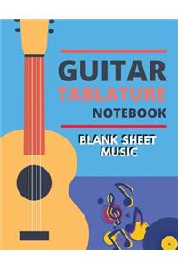 Blank Sheet Music Guitar Tablature Notebook
