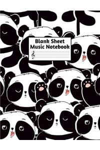 Blank Sheet Music Notebook: Easy Blank Staff Manuscript Book Large 8.5 X 11 Inches Musician Paper Wide 12 Staves Per Page for Piano, Flute, Violin, Guitar, Trumpet, Drums, Cell