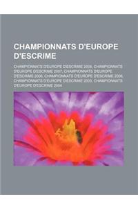 Championnats D'Europe D'Escrime