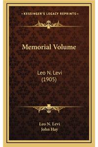 Memorial Volume