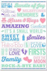 Baby's Room Peel & Stick Wall Decal Set (32 Removable Vinyl Wall Decals)