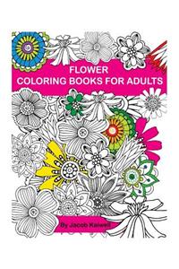 Adult Coloring Book: Flower Design Coloring Book