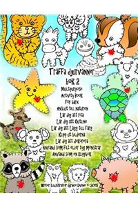 Träffa djurvänner bok 2 Multipurpose Activity Book för barn Anslut till naturen Lär dig att rita Lär dig att Outline Lär dig att Lägg till färg Klipp ut bilderna Lär dig att dekorera Använd som filt eller tyg mönstrar Använd som en klippbok