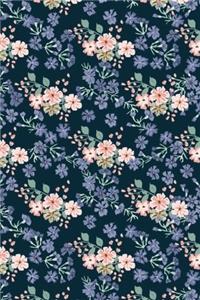 Purple and Peach Floral Journal