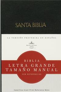 RVR 1960 Biblia Letra Grande Tamaño Manual, negro tapa dura
