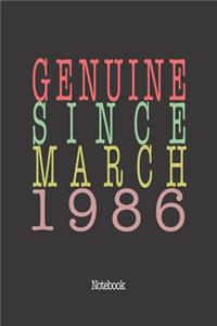 Genuine Since March 1986