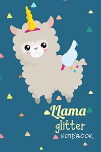 Llama glitter Notebook