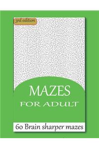 MAZES FOR ADULT 60 Brain sharper mazes