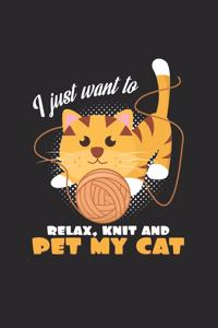 Relax knit and pet my cat