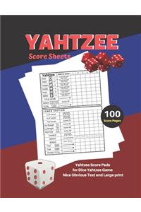 Yahtzee Score Sheets