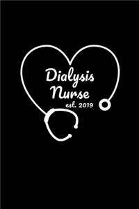 Dialysis Nurse est. 2019: Dot Grid Journal 6x9 - Dialysis Nurse Notebook I Nursing School Stethoscope Graduation Nephrology Gift